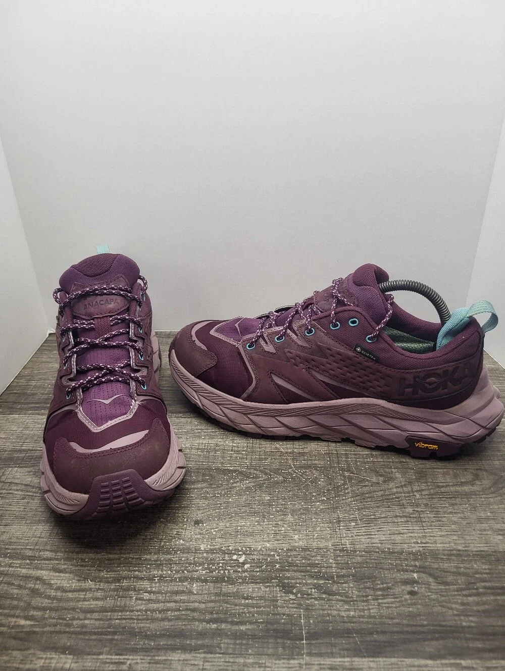 Hoka One Anacapa Low GTX Waterproof Purple Hiking Shoes Sneakers Womens 10.5 B